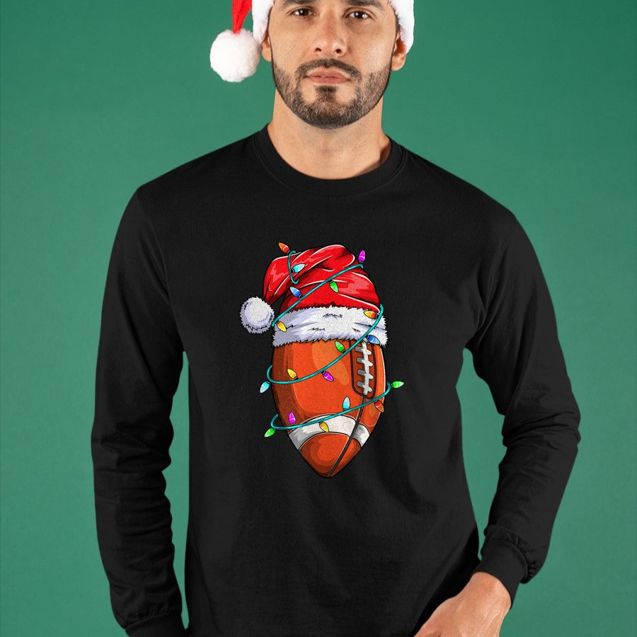 Santa Sports Design For Men Boys Christmas Football Player T-Shirt - Christmas Unisex T-Shirt/Hoodie/Sweatshirt - TRNN00