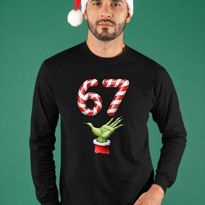 Santa Six Seven 67 Meme Christmas 67 Candy Cane Kids Boys T-Shirt - Christmas Unisex T-Shirt/Hoodie/Sweatshirt - TRNN00