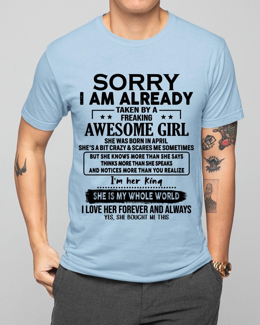 April - Awesome Girl born in April - Special gift for your boyfriend - From Wife TRNN04 (SKU.AT16)
