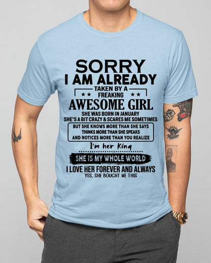 January - Awesome Girl born in January - Special gift for your boyfriend - From Wife TRNN01 (SKU.AT16)