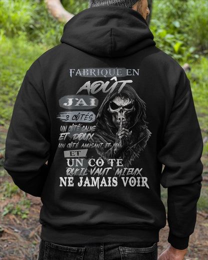 Fabriqué en Août – J’ai 3 Côtés | T-Shirt Homme Caractère Fort - TRNN08 (SKU26T-01174-08)