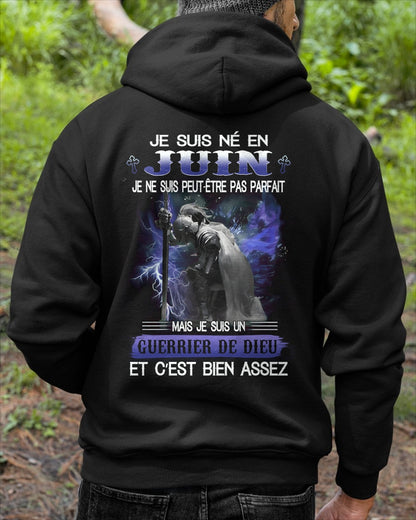 JE SUIS NÉ EN JUIN - JE SUIS UN GUERRIER DE DIEU | T-Shirt Homme Fort - TRNN06 (SKU26T-01247-06)