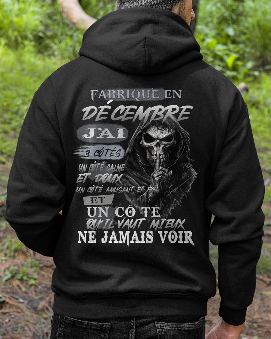 Fabriqué en Décembre – J’ai 3 Côtés | T-Shirt Homme Caractère Fort - TRNN12 (SKU26T-01174-12)