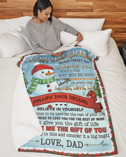 Special Gift For Your Daughter Blanket - From Dad (SKUB11-19)