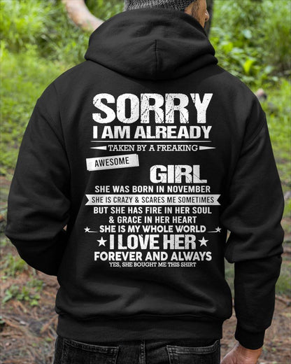 NOVEMBER - SORRY I AM ALREADY TAKEN BY A FREAKING AWESOME GIRL - FROM WIFE - TRNN11 (SKU12-298-11)