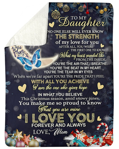 Special Gift For Your Daughter Blanket - From Mom (SKU-CHAU-B09)