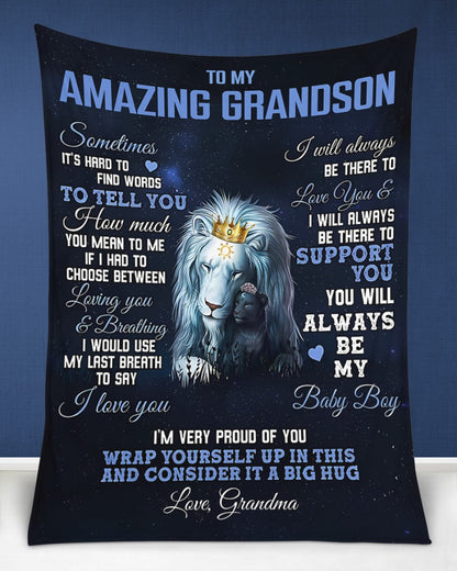 Special Gift For Your Grandson Blanket - From Grandma  (SKUB11-84) FULL