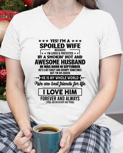 SEPTEMBER - YES I'M A SPOILED WIFE OF A SMOKIN' HOT AND AWESOME HUSBAND - FROM HUSBAND - TRNN09 (SKU26T-01197-09)