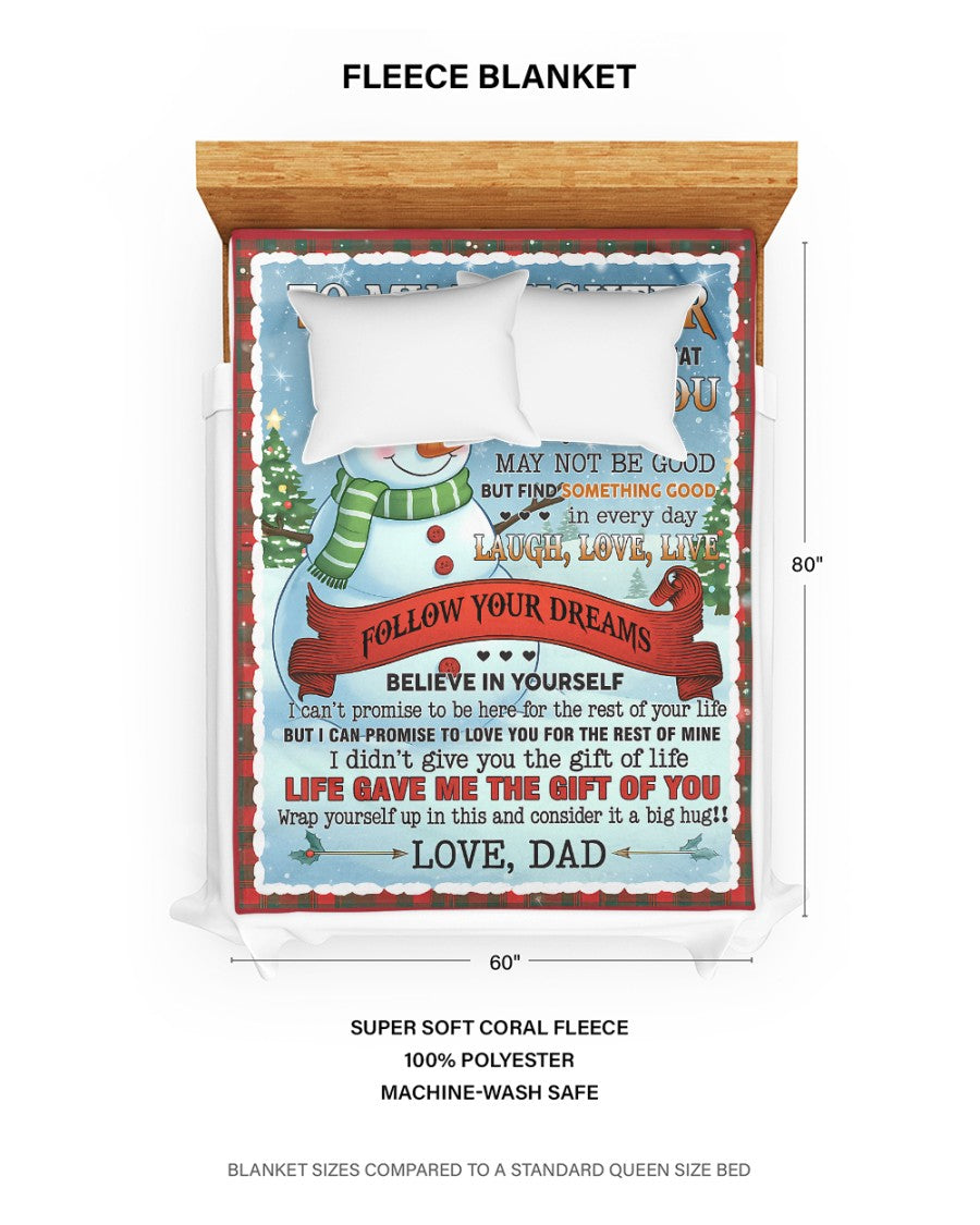 BLANKET FOR DAUGHTER FROM DAD – XMAS GIFT - FULL (SKUB11-19)