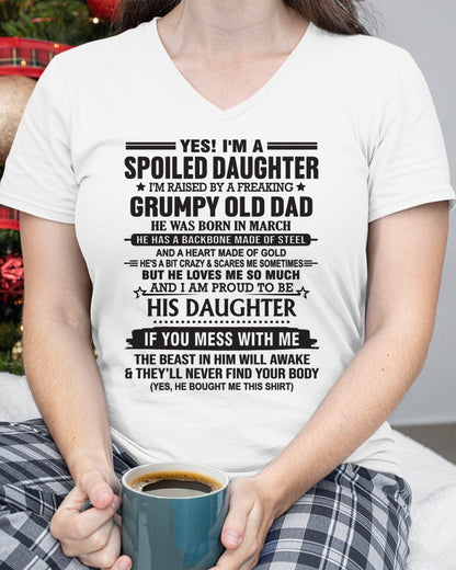 March - Spoiled Daughter of Grumpy Old Dad - Special Gift For Your Daughter From Dad - TRNN03 (SKU12-26-03)