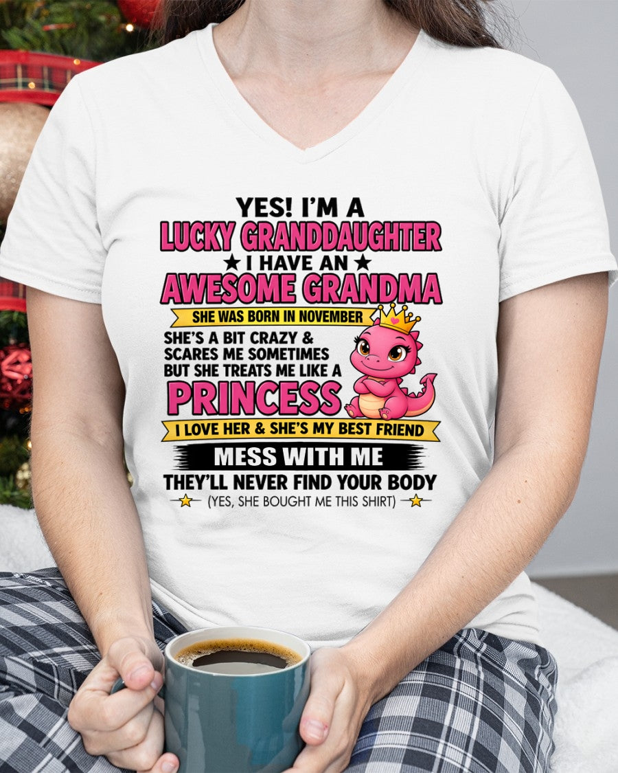 NOVEMBER - Yes! I'm a Lucky Granddaughter – Gift For Granddaughter From Grandma – TRNN11 (SKU2608-508-11)