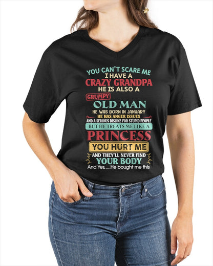 JANUARY - You Can’t Scare Me I Have A Crazy Grandpa - Gift For Granddaughter From Grandpa - TRNN01 (SKU2603-24-01)