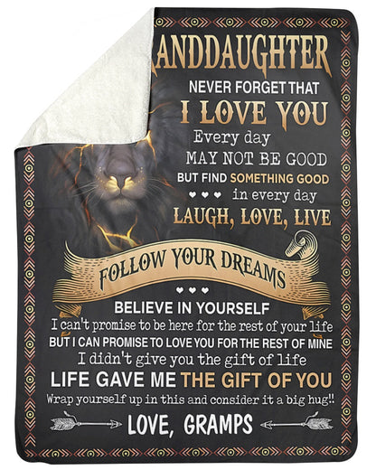Special Gift For Your Granddaughter Blanket - From Gramps (SKU-CHAU-B03)