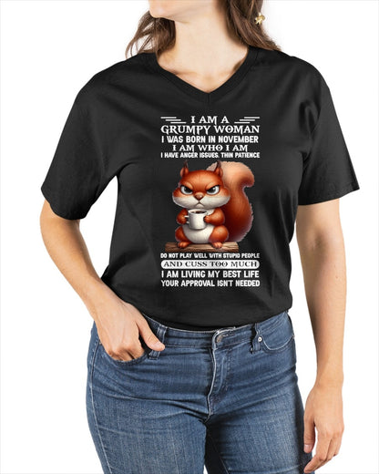NOVEMBER - I AM WHO I AM - Birthday T Shirt For Woman - TRNN11 (SKU2602-157-11)
