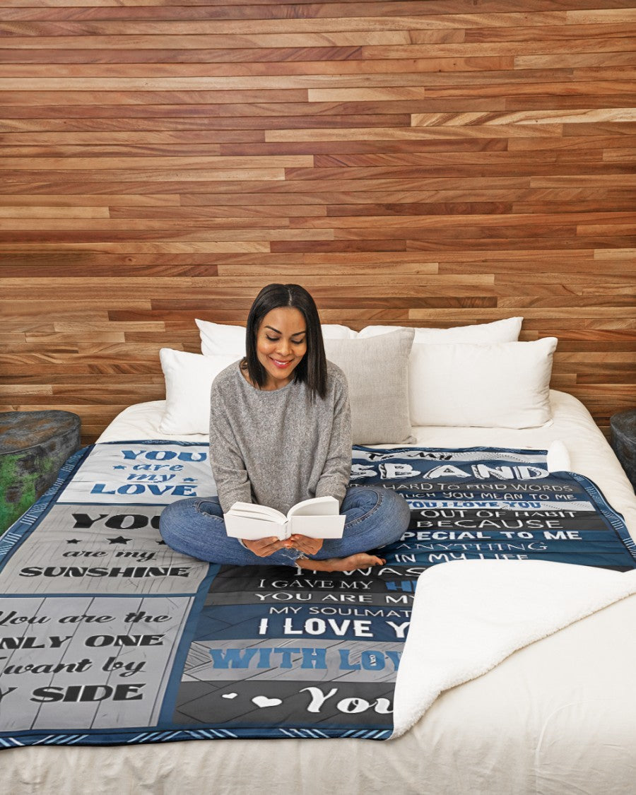 Special Gift For Your Husband Blanket - From Wife (SKU-CHAU-B17) FULL