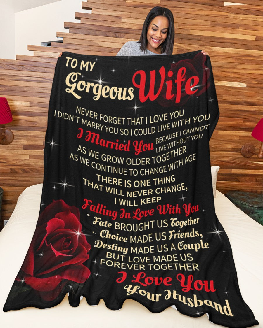Special For Beautiful Wife Gift Blanket - From Husband (SKU2602-02)