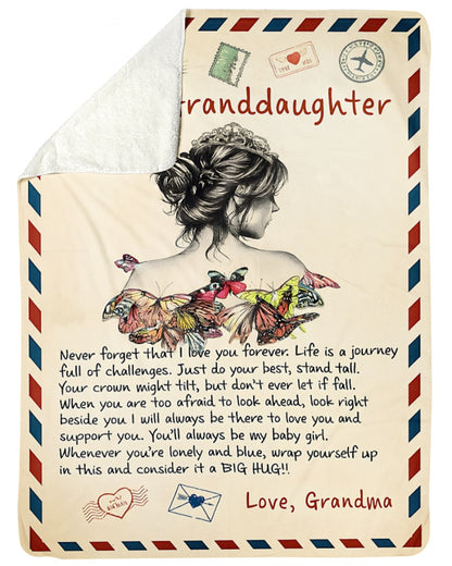 Special For GrandDaughter Gift Blanket - From Grandma (SKUB12-91)