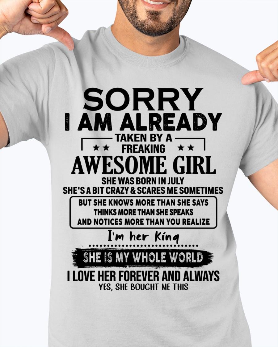 July - Awesome Girl born in July - Special gift for your boyfriend - From Wife TRNN07 (SKU.AT16)
