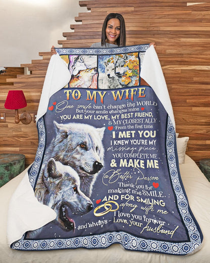 To My Wife - Special gift for your wife - from husband blanket