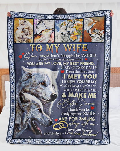 To My Wife - Special gift for your wife - from husband blanket