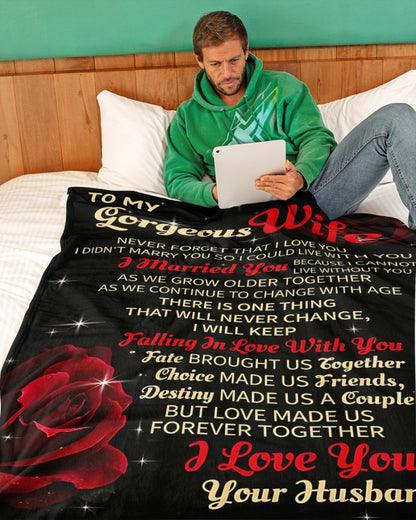 Special For Beautiful Wife Gift Blanket - From Husband (SKU2602-02)