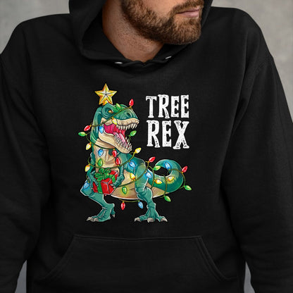 Most Wonderful Christmas Co Dinosaur Christmas Tree Rex Pajamas Men Boys Xmas Lights T-Shirt - Christmas Unisex T-Shirt/Hoodie/Sweatshirt - TRNN00 (SKU2605-06)