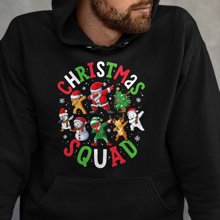 Christmas Squad Santa Dabbing Elf Family Matching Pajamas T-Shirt - Christmas Unisex T-Shirt/Hoodie/Sweatshirt - TRNN00