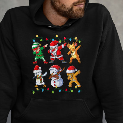 Dabbing Santa Elf Friends Christmas Boys Girls Men Xmas Dab T-Shirt - Christmas Unisex T-Shirt/Hoodie/Sweatshirt - TRNN00