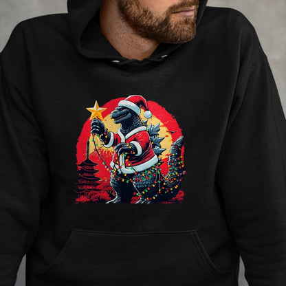 Xmas Christmas Santazilla Funny Holiday Monster Dinosaur T-Shirt - Christmas Unisex T-Shirt/Hoodie/Sweatshirt - TRNN00