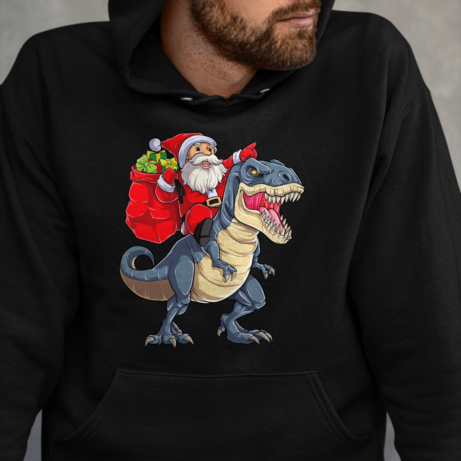 Dinosaur T rex Christmas Santa Boys Men Girls Xmas Squad T-Shirt - Christmas Unisex T-Shirt/Hoodie/Sweatshirt - TRNN00