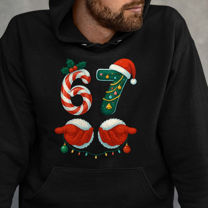 67 Christmas 6 7 Meme Pajamas Holiday Gen Alpha Slang T-Shirt - Christmas Unisex T-Shirt/Hoodie/Sweatshirt - TRNN00