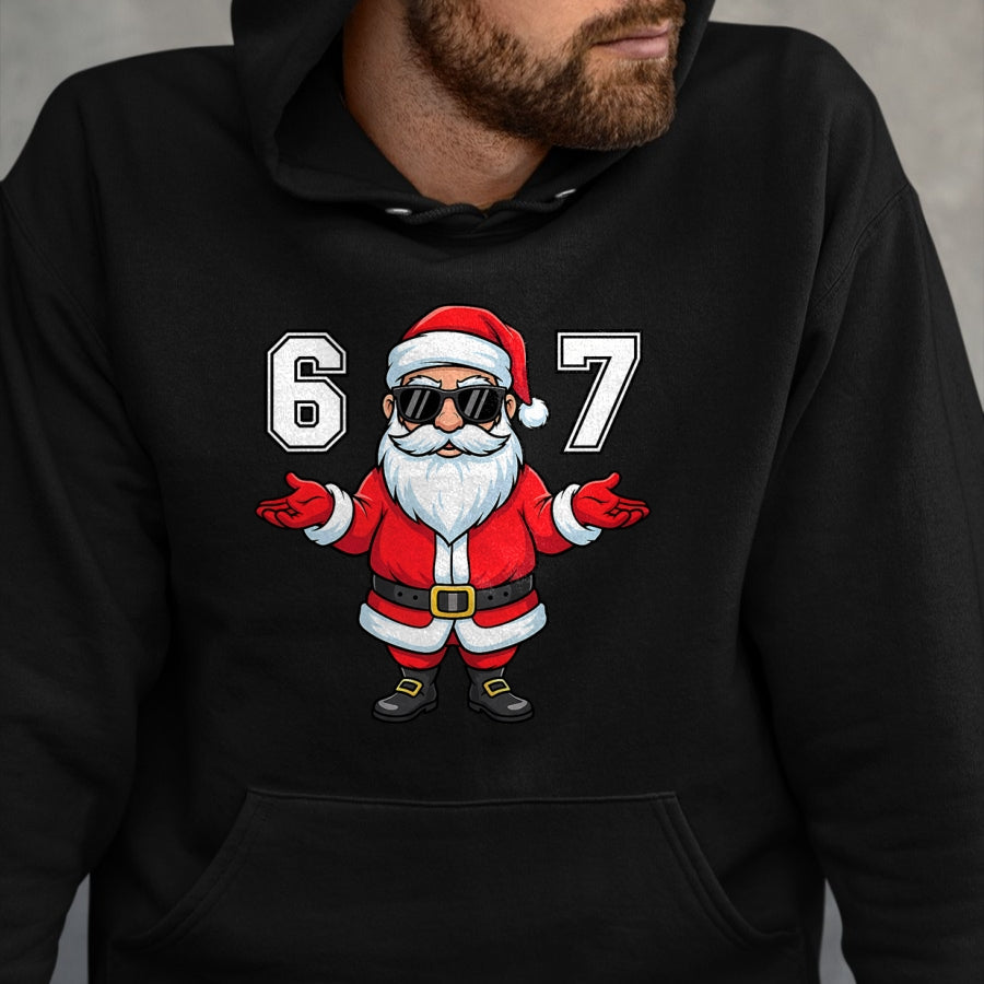 67 Meme Six Seven 6 7 Funny Santa Matching Xmas 67 Christmas T-Shirt - Christmas Unisex T-Shirt/Hoodie/Sweatshirt - TRNN00