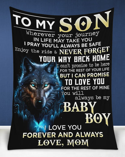 Special Gift For Your Son Blanket - From Mom01
