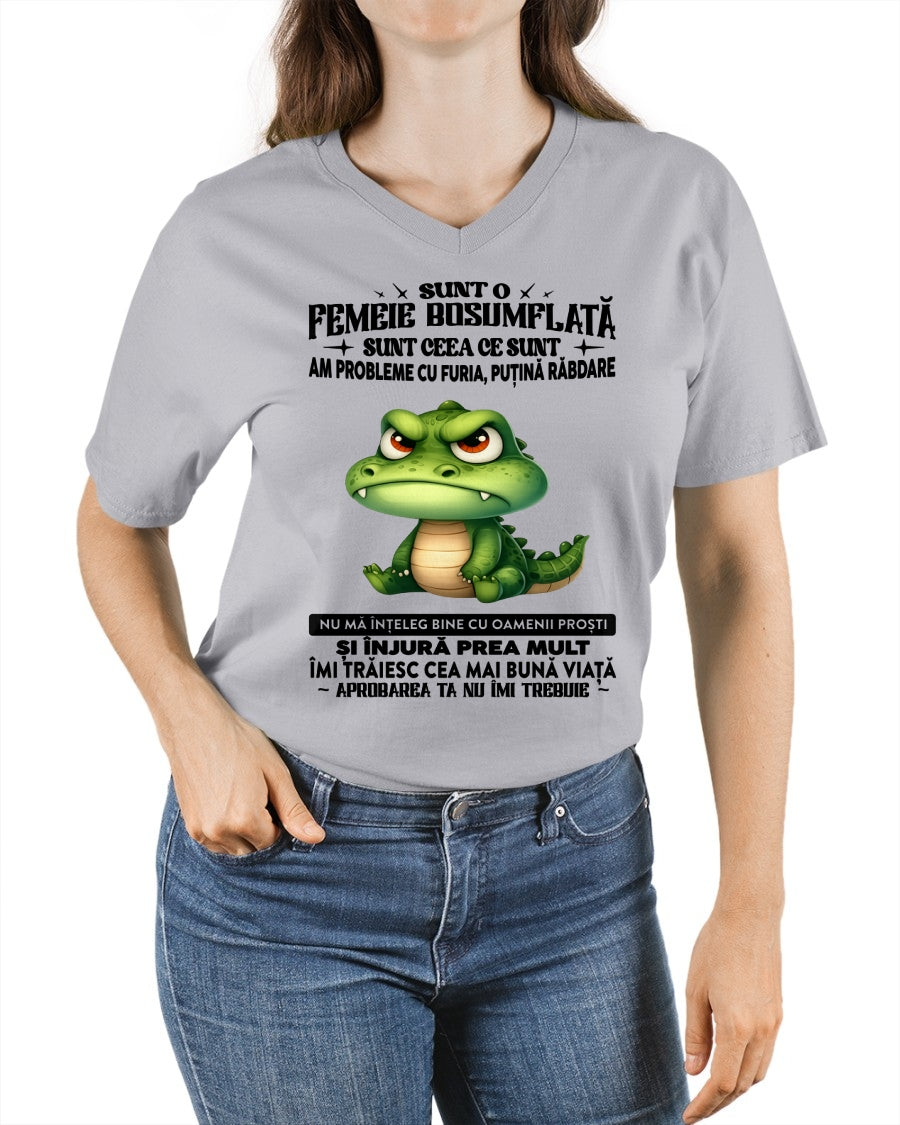 SUNT O FEMEIE BOSUMFLATĂ - Tricou de ziua de naștere pentru femeie - RO/TRNN00 (SKU2605-376-00)
