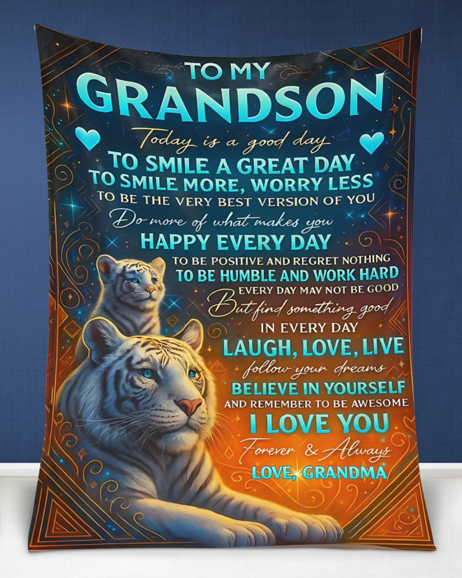 Special Gift For Your Grandson Blanket - From Grandma (SKUB10-155) FULL
