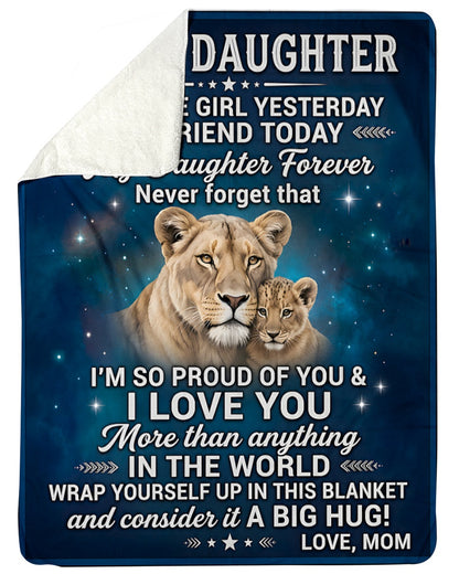 Special For Beautiful Daughter Gift Blanket - From Mom (SKU2606-148)