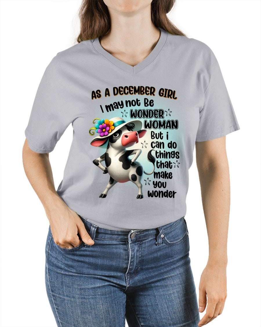 DECEMBER - I MAY NOT BE WONDER WOMAN - Birthday T Shirt For Woman - TRNN12 (SKU2603-163-12)