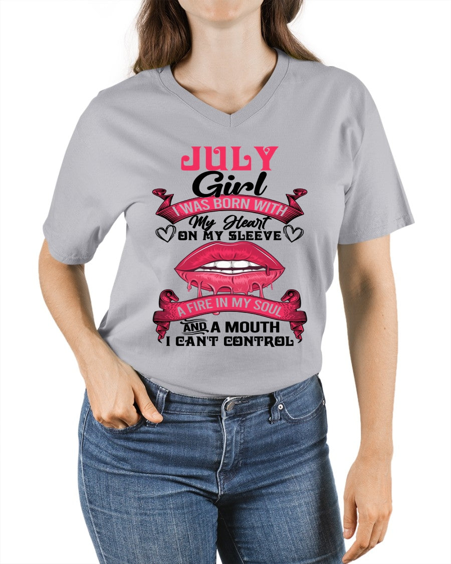 JULY QUEEN – Strong, Passionate & Unapologetically Bold - Birthday T Shirt For Woman - TRNN07 (SKU2603-255-07)