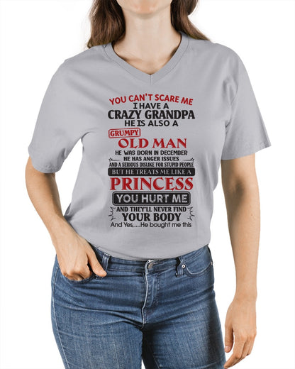 DECEMBER - You Can’t Scare Me I Have A Freaking Crazy Grandpa – Gift For Granddaughter From Grandpa – TRNN12 (SKU09-143-12)
