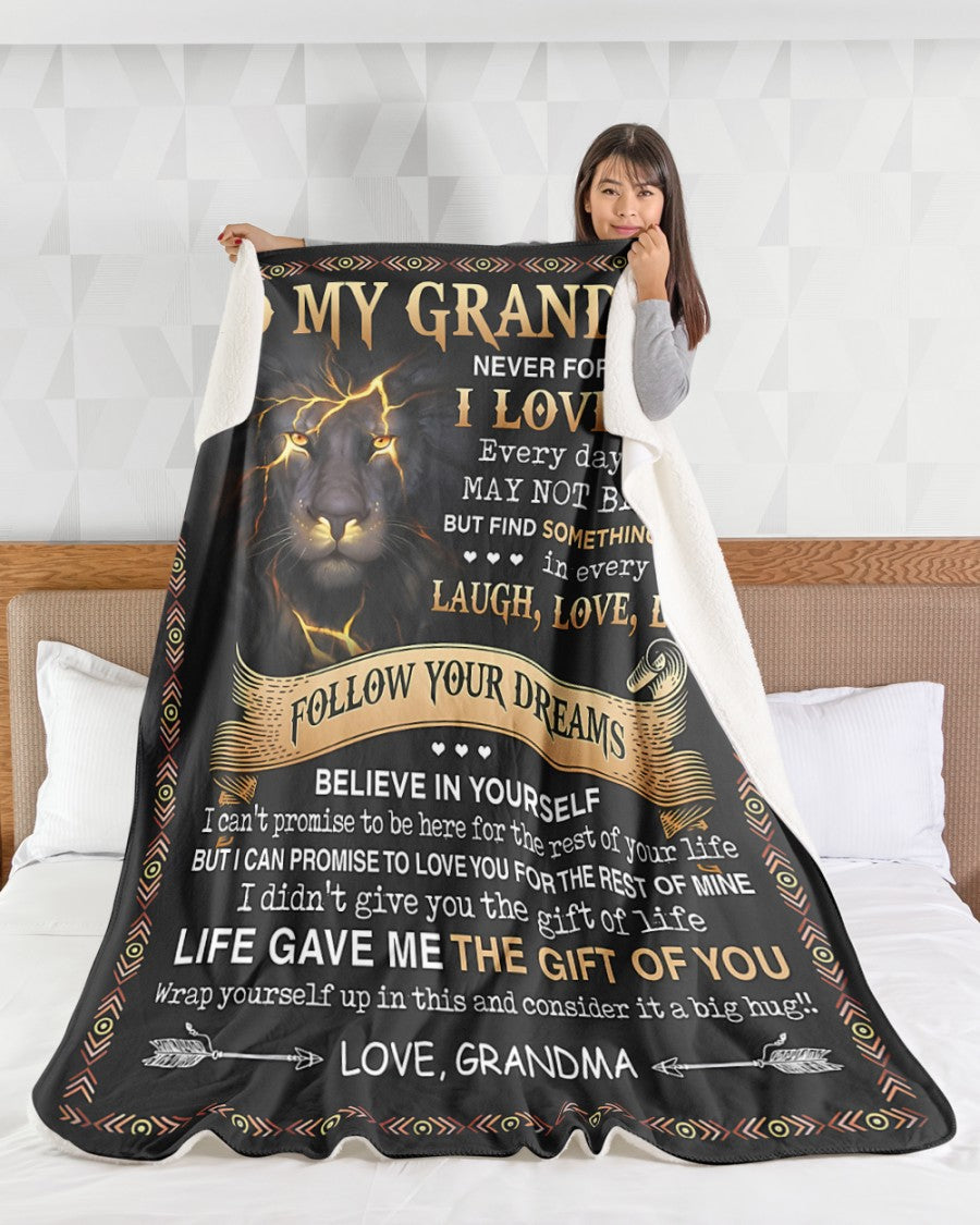 Special Gift For Your Grandson Blanket - From Grandma (SKUB09-43)