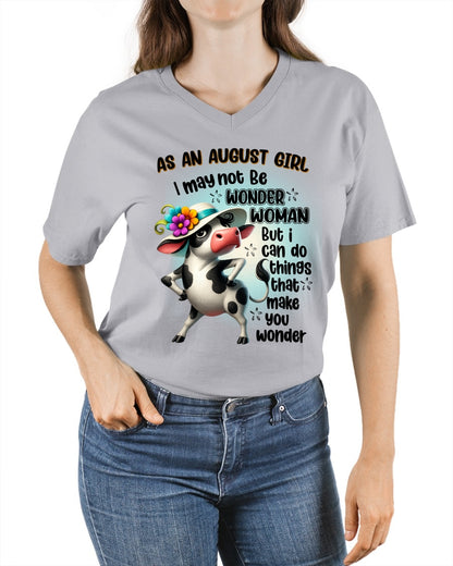 AUGUST - I MAY NOT BE WONDER WOMAN - Birthday T Shirt For Woman - TRNN08 (SKU2603-163-08)