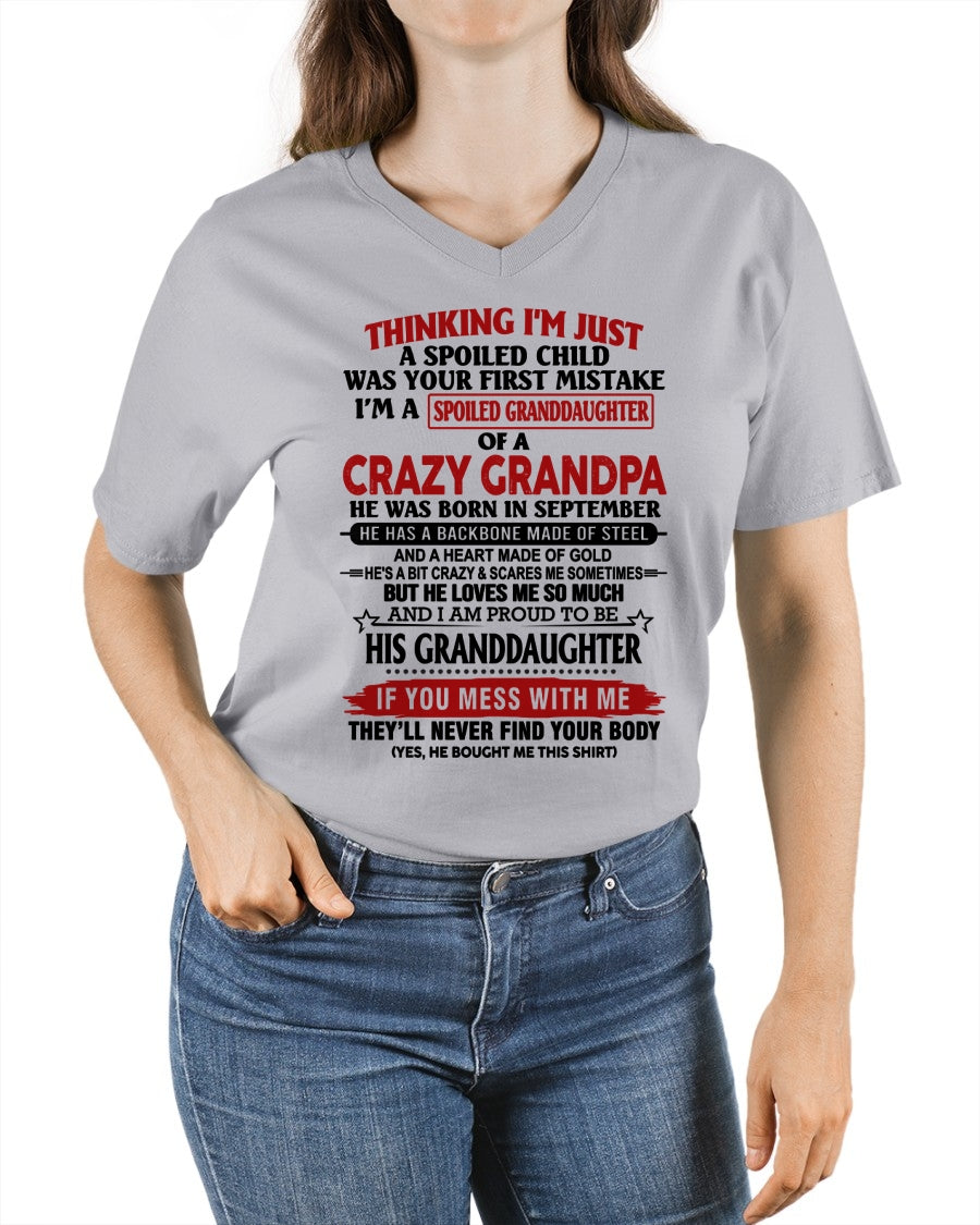 SEPTEMBER - THINKING I’M JUST A SPOILED GRANDDAUGHTER OF A CRAZY GRANDPA - FROM GRANDPA - TRNN09 (SKU12-256-09)