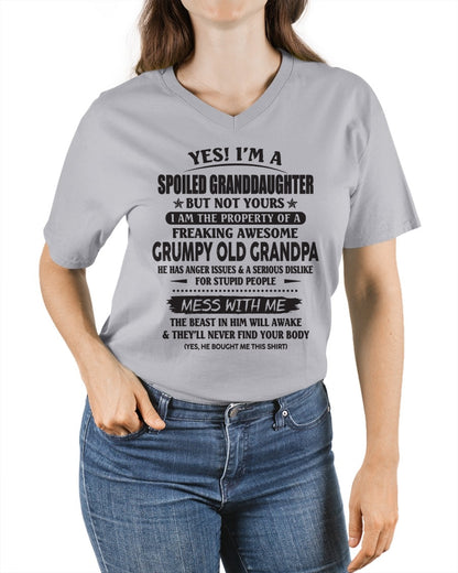 Spoiled Granddaughter of a Grumpy Grandpa Shirt – From Grandpa to Granddaughter TRNN00 (SKU07-130-00)
