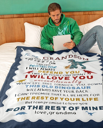 Special Gift For Your Grandson Blanket - From Grandma (SKUB10-154) FULL