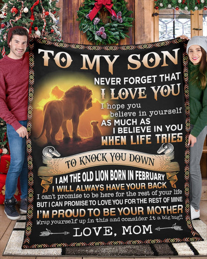 Special Gift For Your Son Blanket - From Mom (SKUB09-140-02)