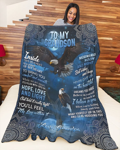 Special Gift For Your Grandson Blanket - From Grandpa (SKUB11-140)