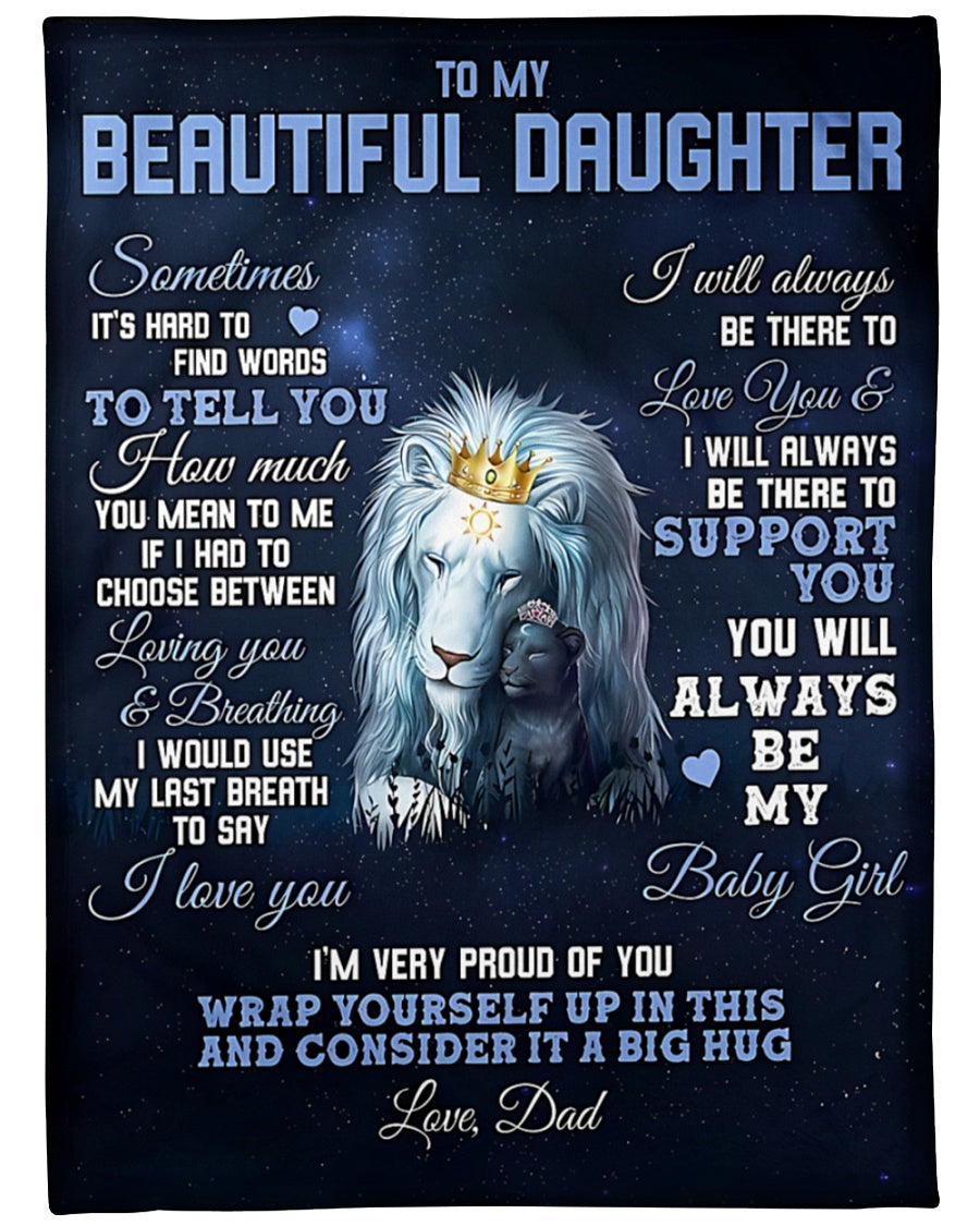 To My Daughter Blanket - From Dad (SKUB10-71) FULL
