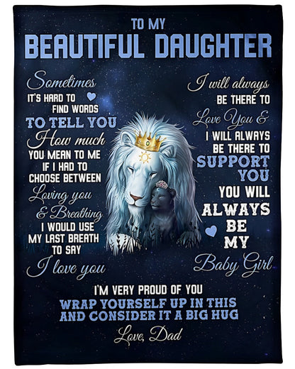 To My Daughter Blanket - From Dad (SKUB10-71) FULL