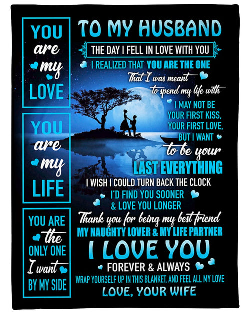 Gift for husband - from wife - blanket