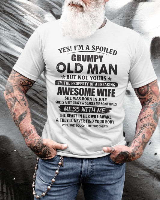 Awesome wife July- Perfect gift for your husband from wife  - TRNN07 (SKU96-68-07)